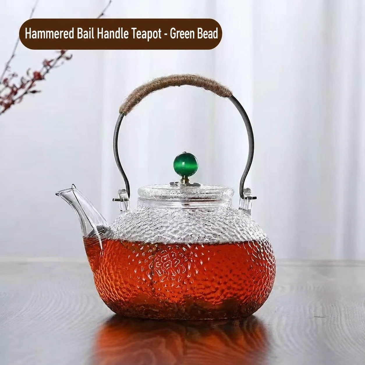 Hammer-patterned teapot
