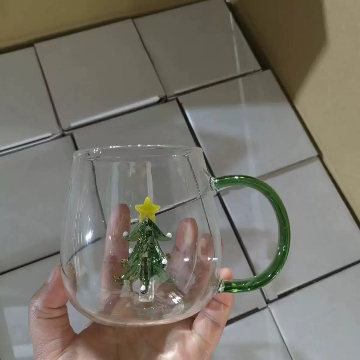 Cute animal glass cup! High borosilicate microwave breakfast milk cup