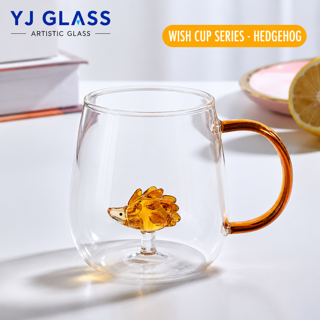 Cute animal glass cup! High borosilicate microwave breakfast milk cup