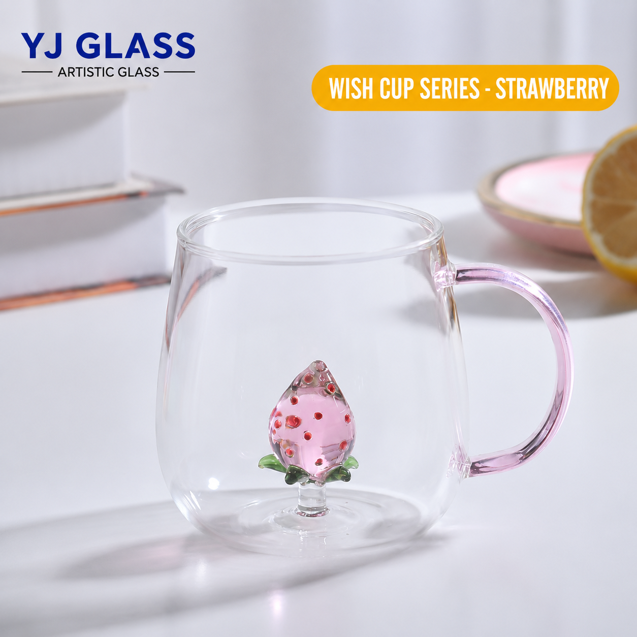 Cute animal glass cup! High borosilicate microwave breakfast milk cup