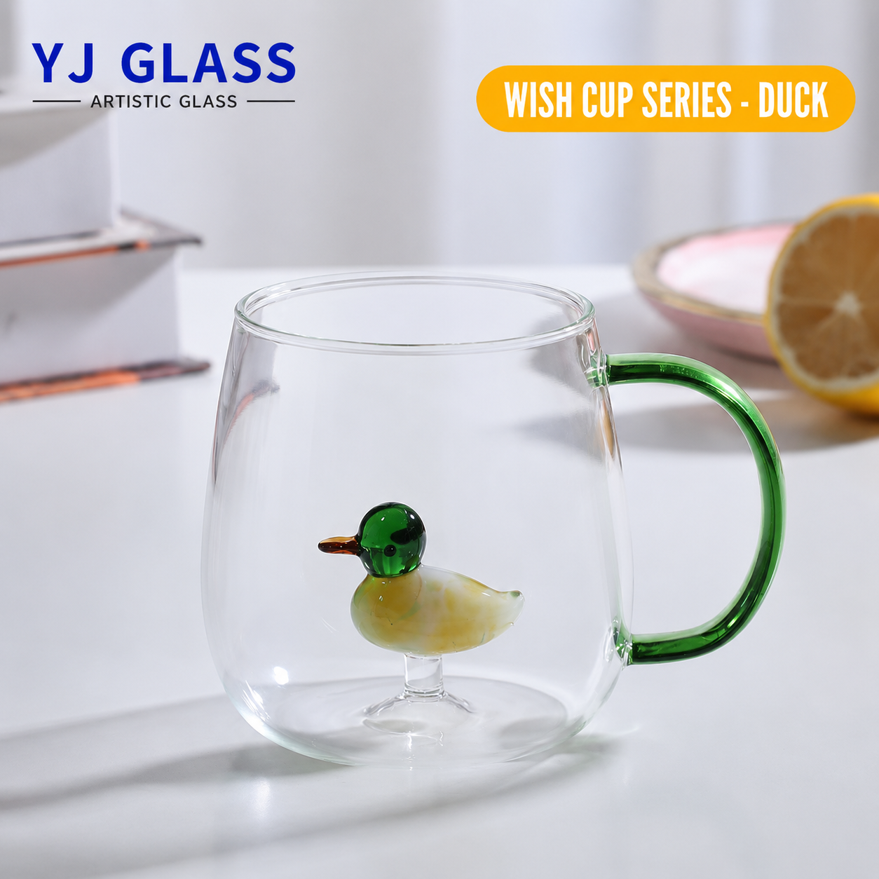 Cute animal glass cup! High borosilicate microwave breakfast milk cup