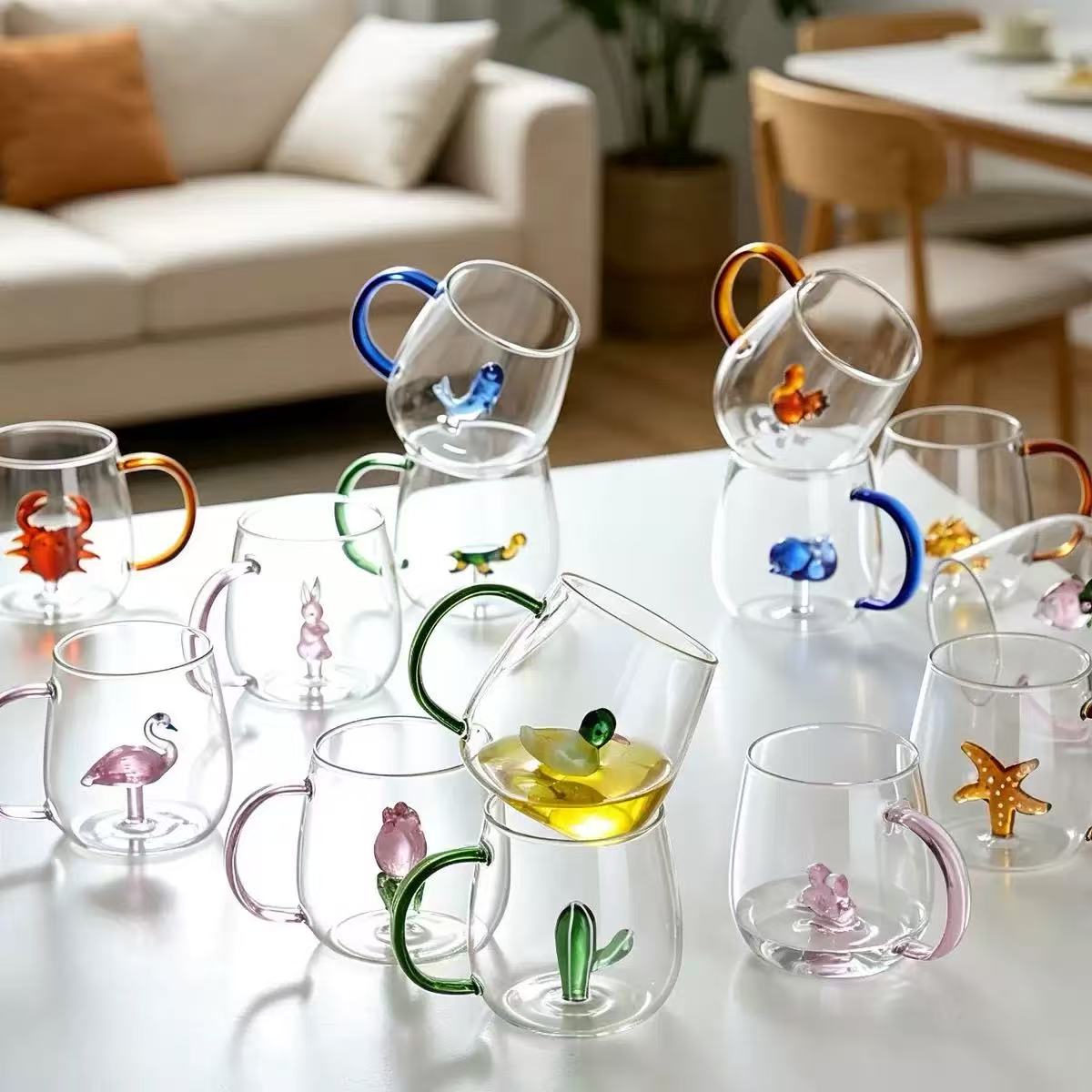 Animals bring cups