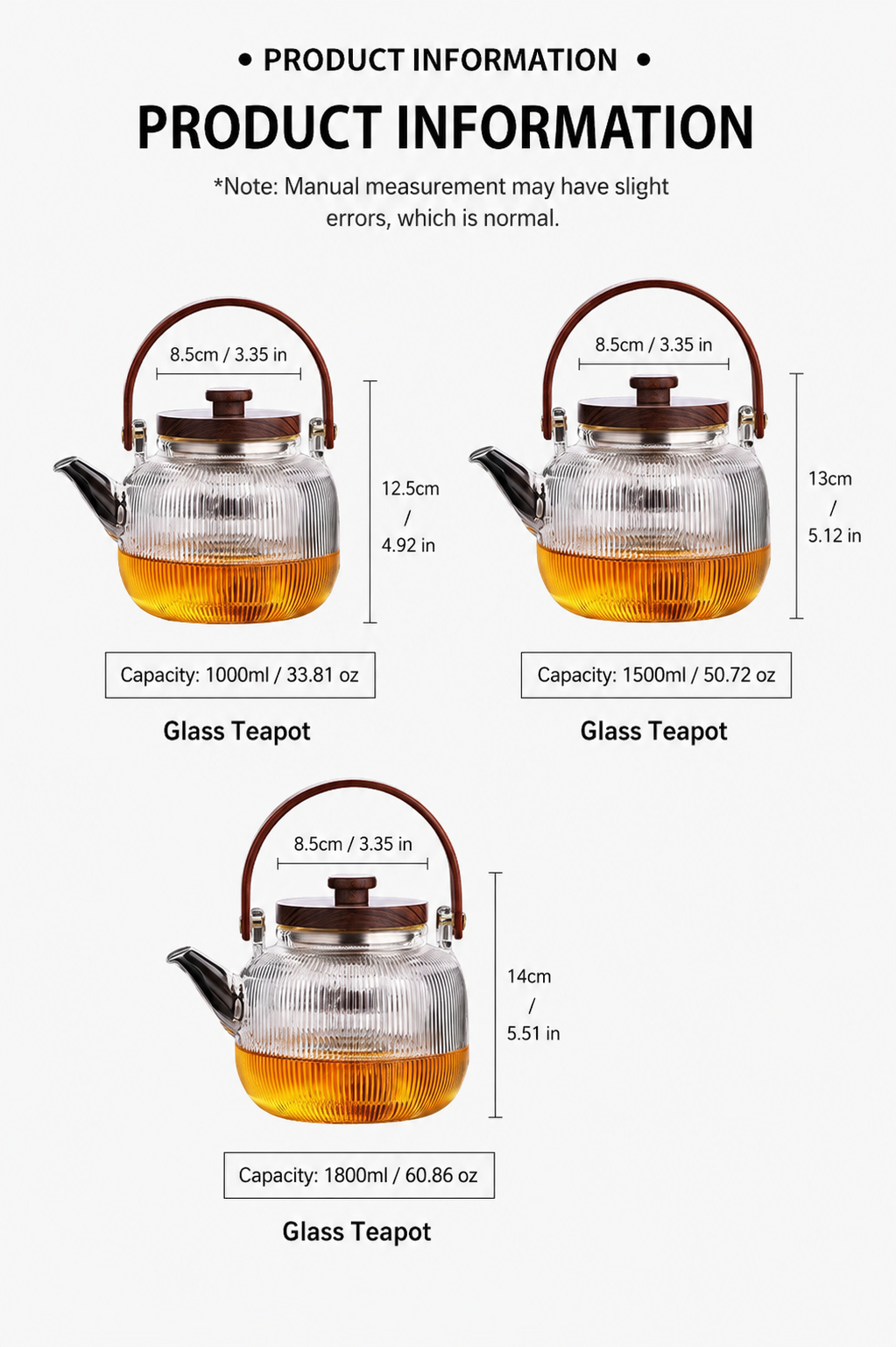 Vertical striped teapot