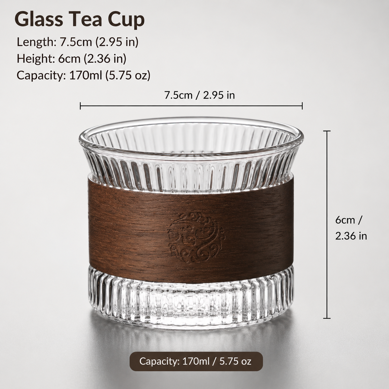 Vertical striped teapot