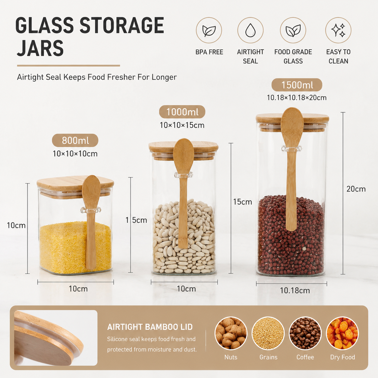 Storage jar with spoon
