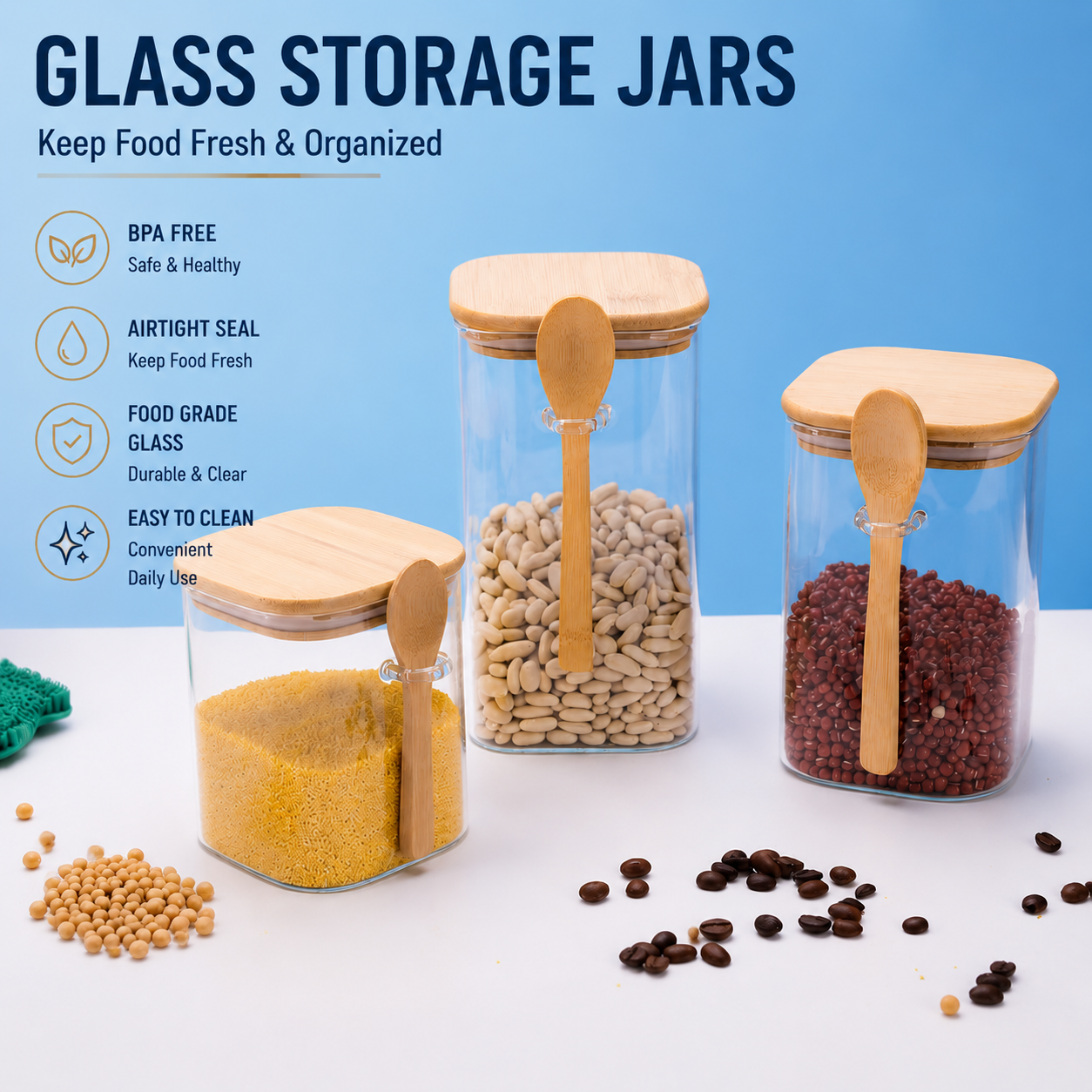 Storage jar with spoon