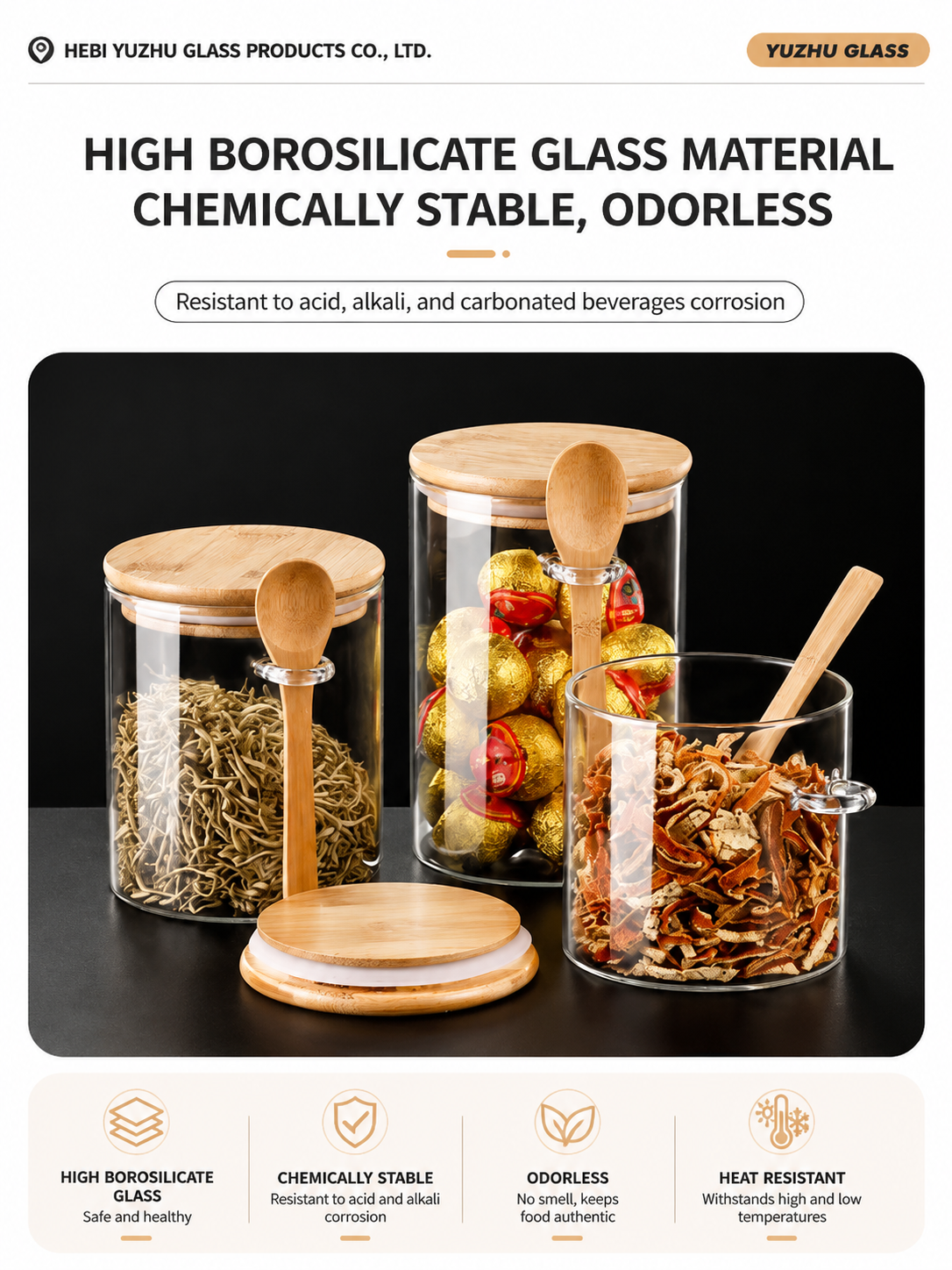 Round storage jar with spoon