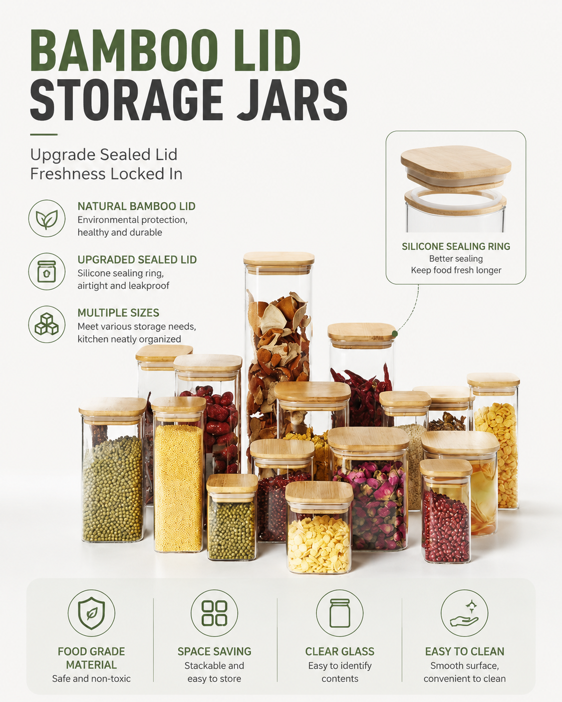 Square storage container