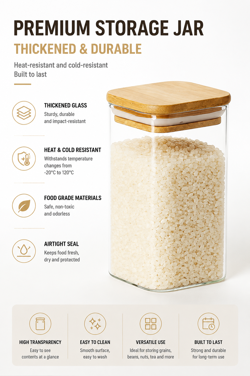 Square storage container