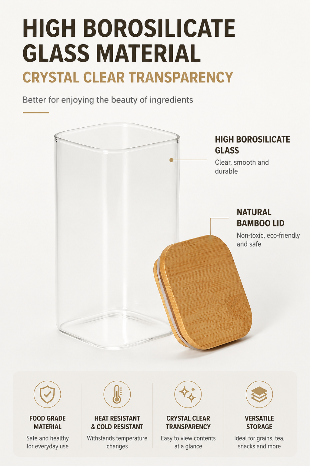 Square storage container