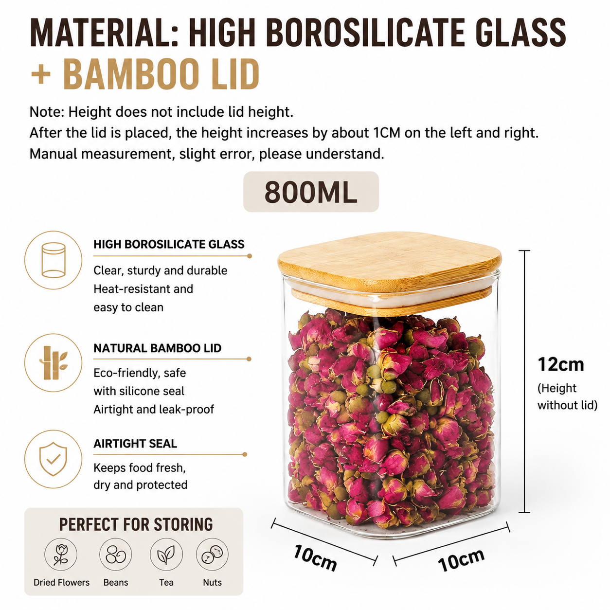 Square storage container