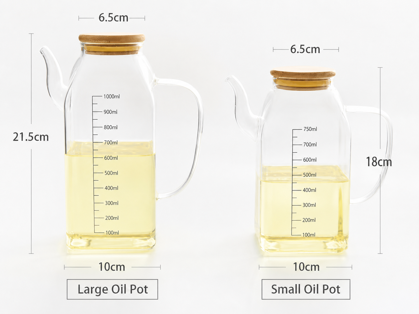 Square oil pot