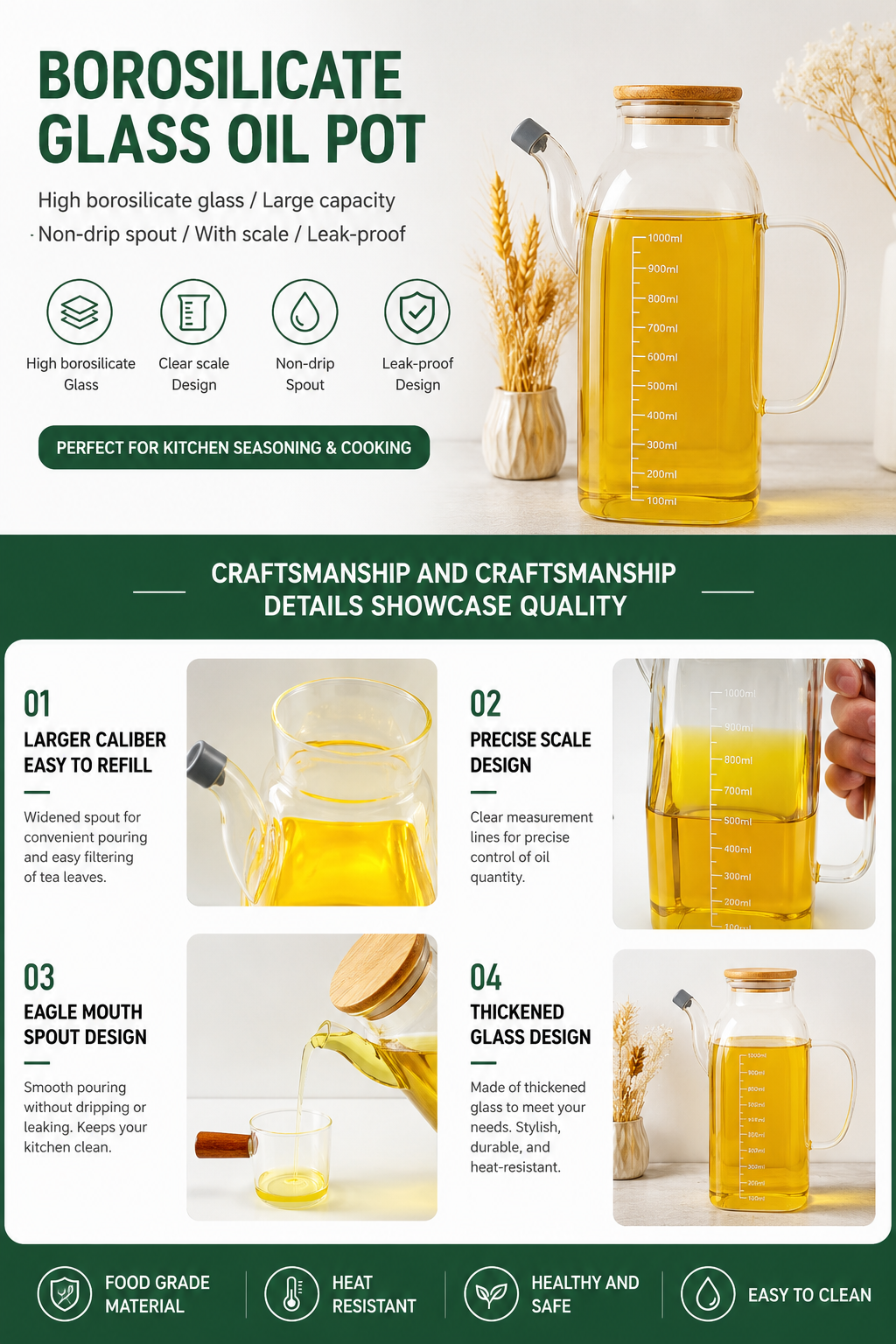 Square oil pot