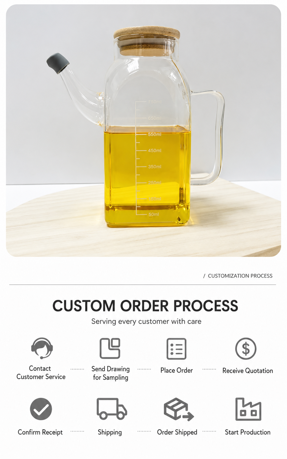 Square oil pot