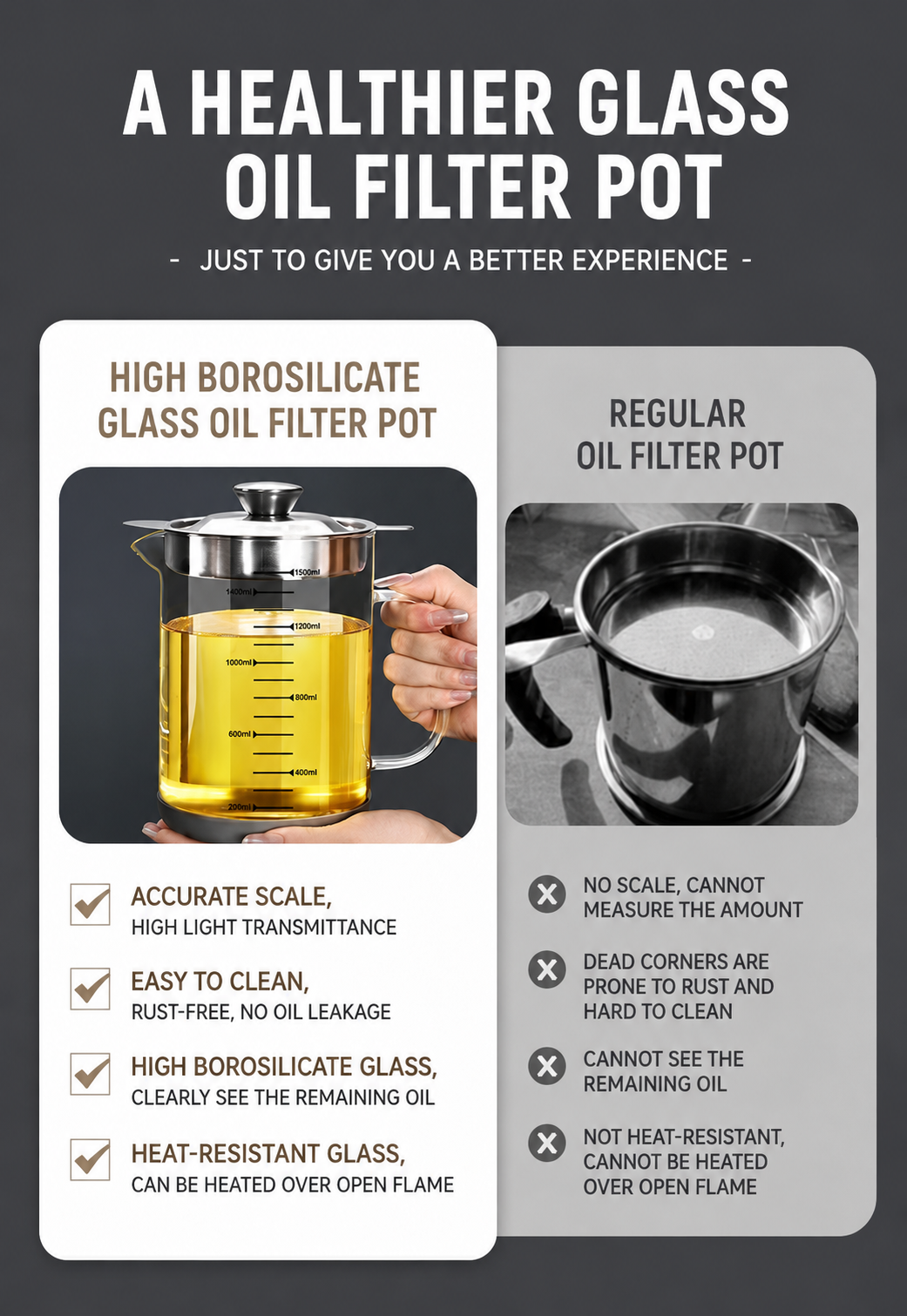 Filter oil pot