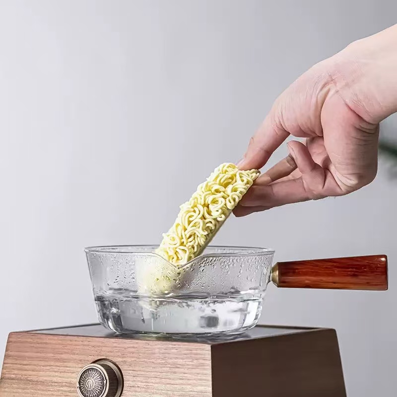 Glass milk pot