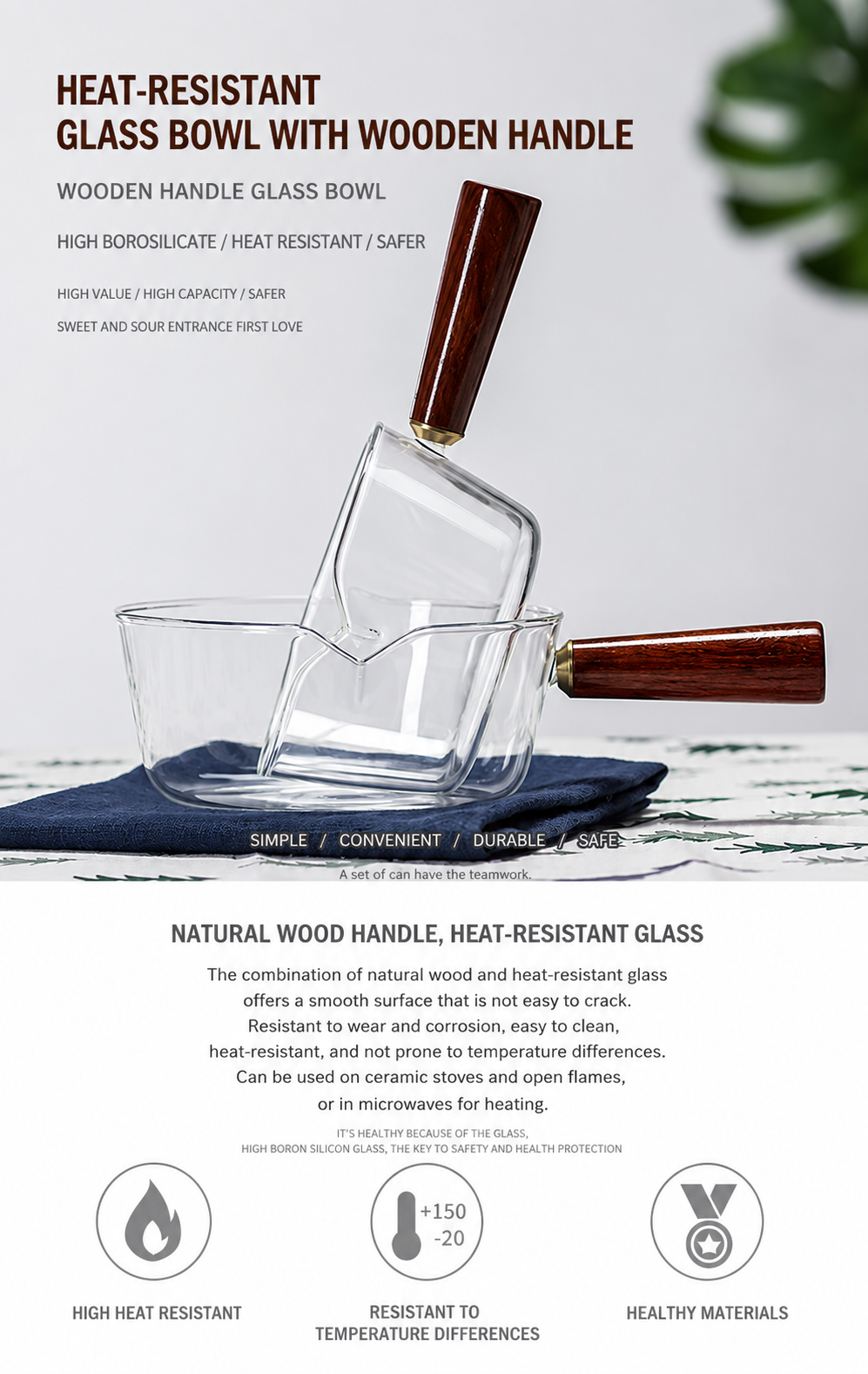 Glass milk pot