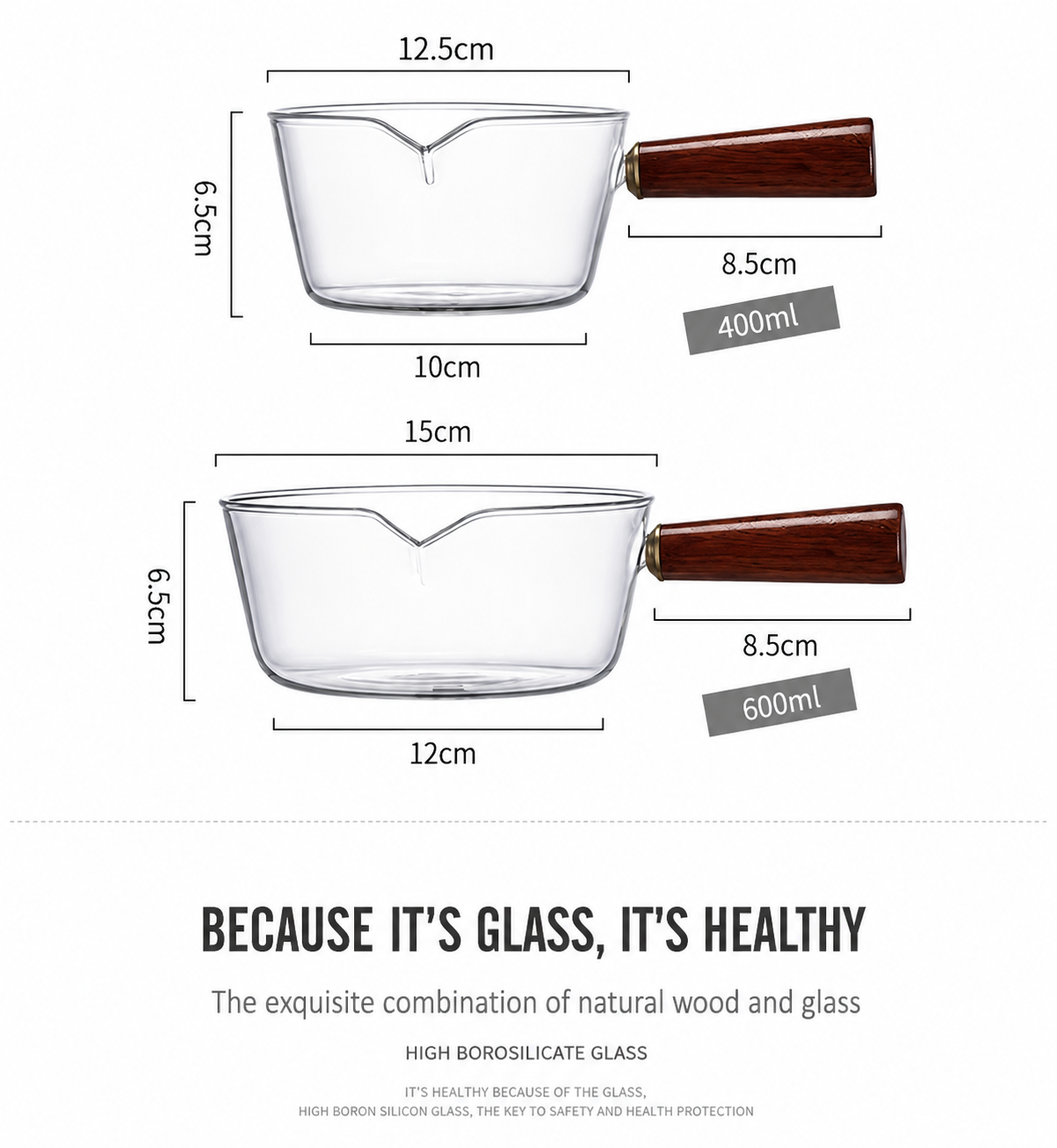 Glass milk pot