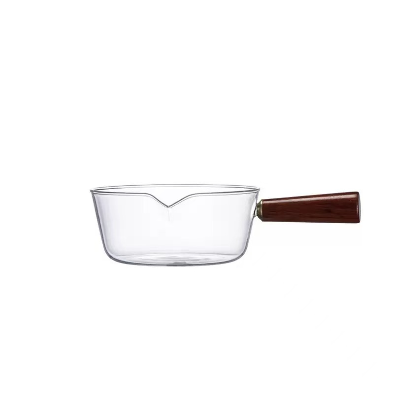 Glass milk pot