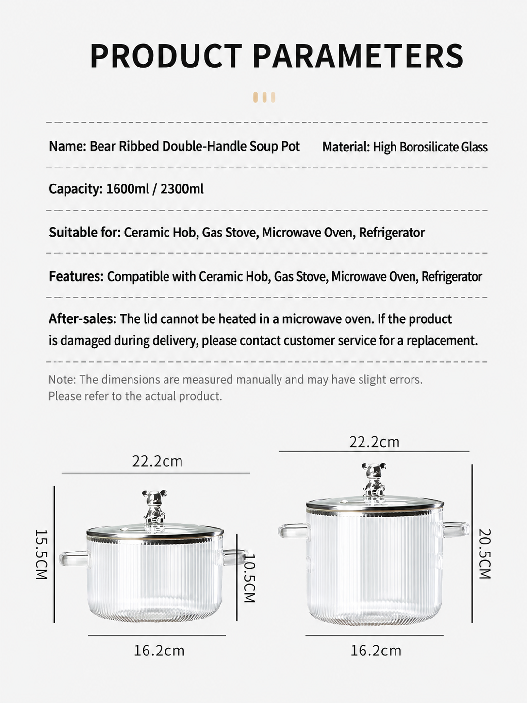 Vertical striped glass pot