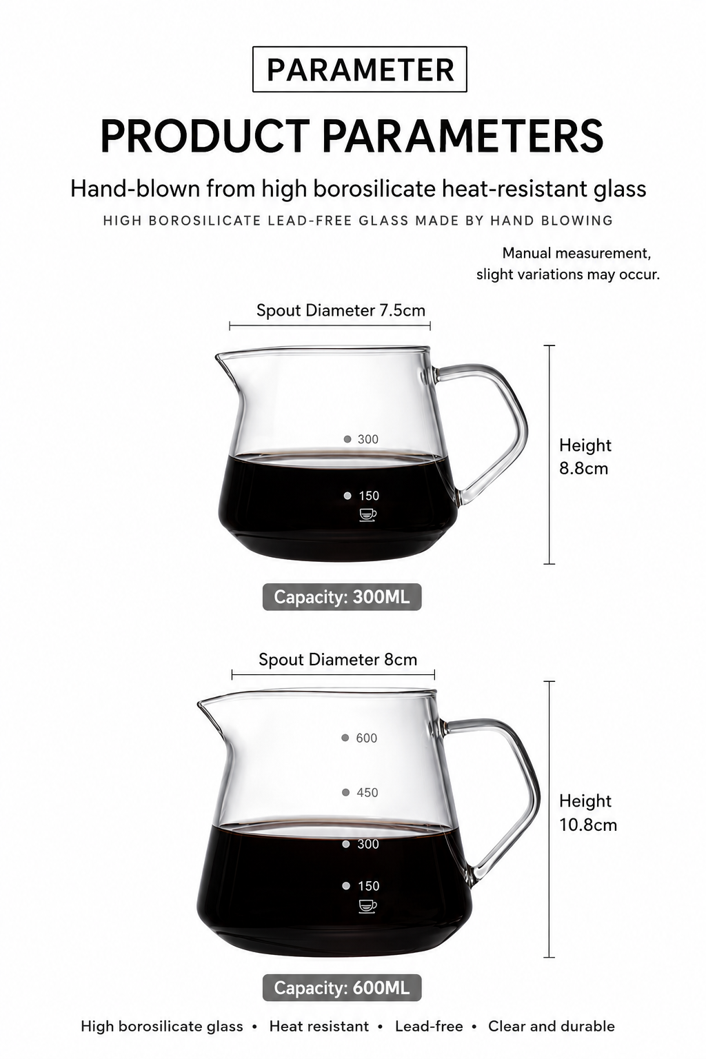 Pour-over coffee pot