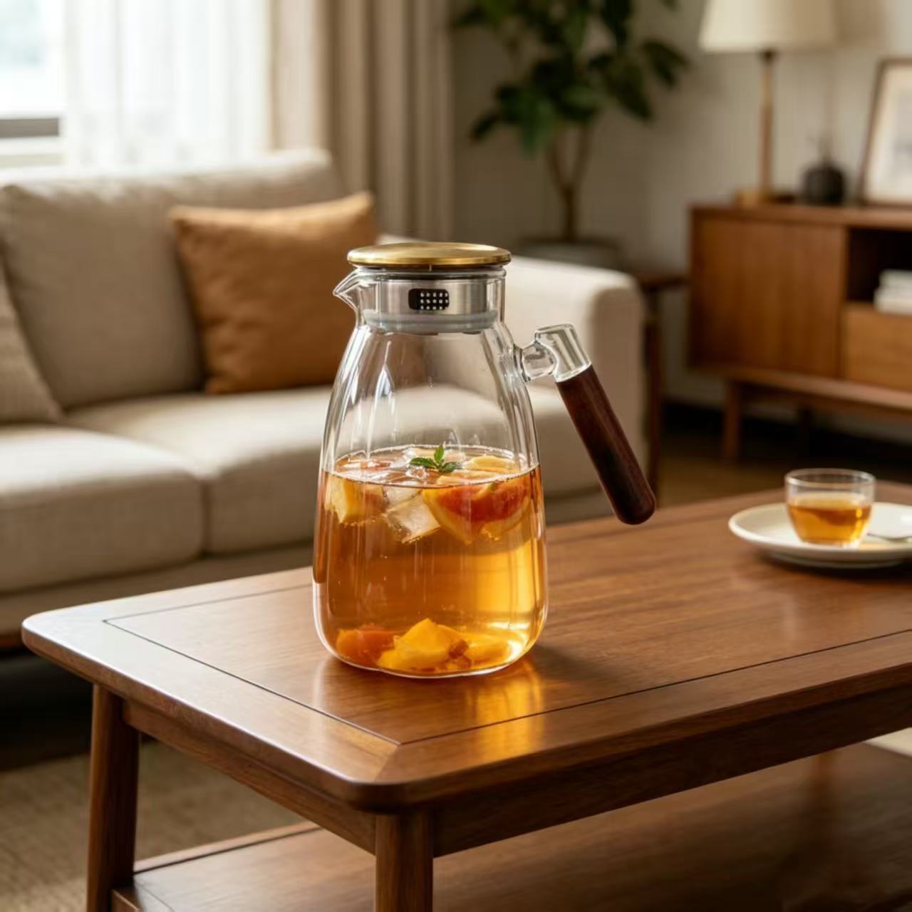 Walnut wood kettle