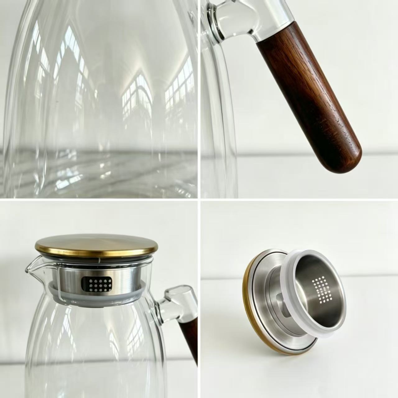 Walnut wood kettle