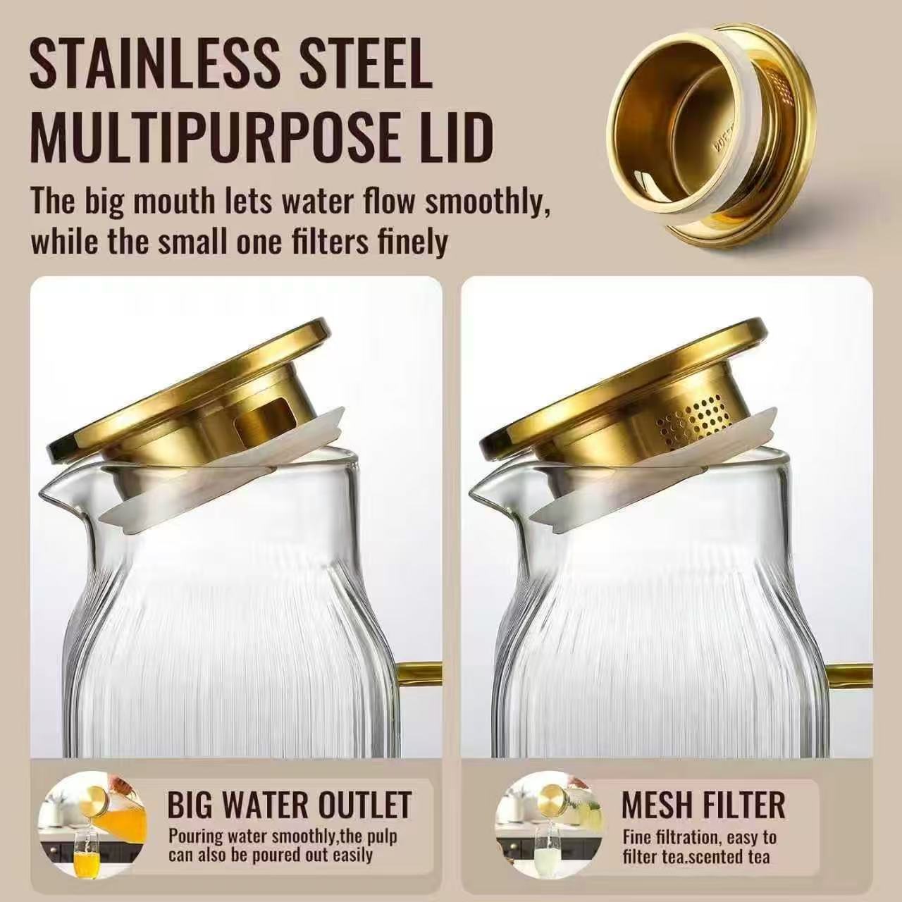 Striped square kettle
