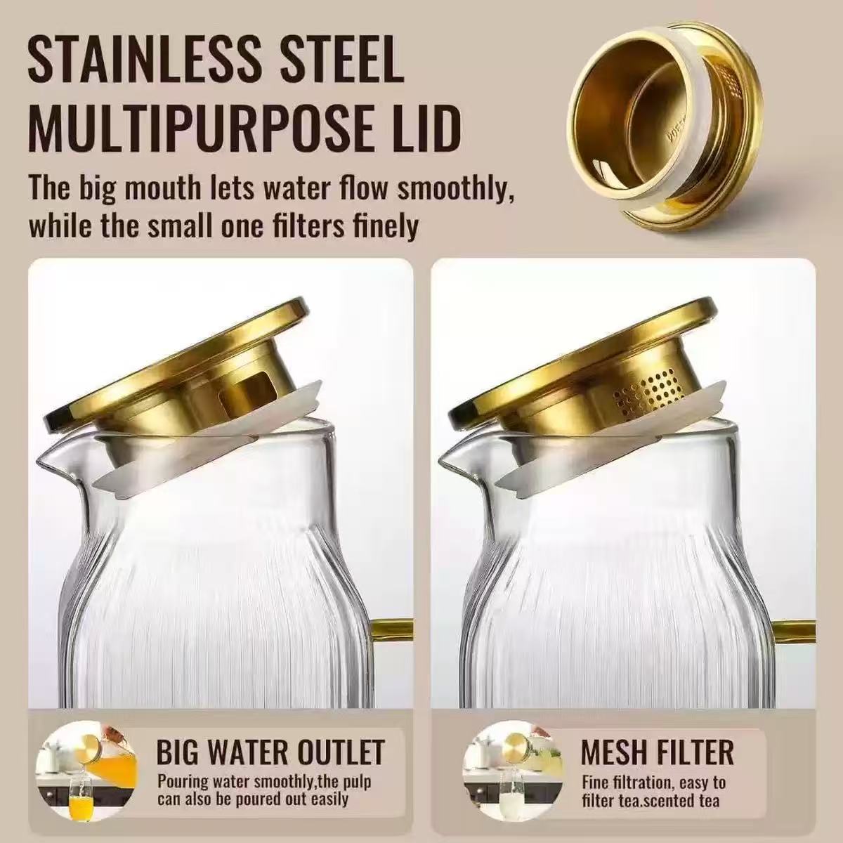 Striped square kettle