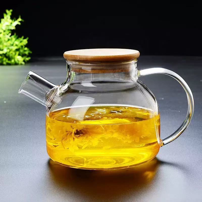 Bamboo covered teapot
