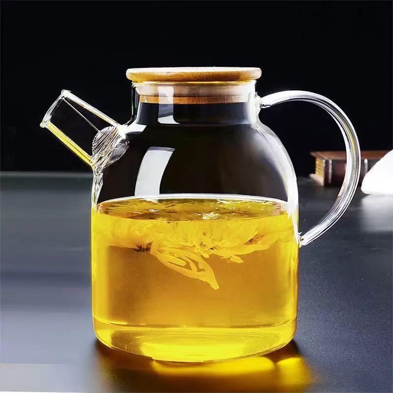 Bamboo covered teapot