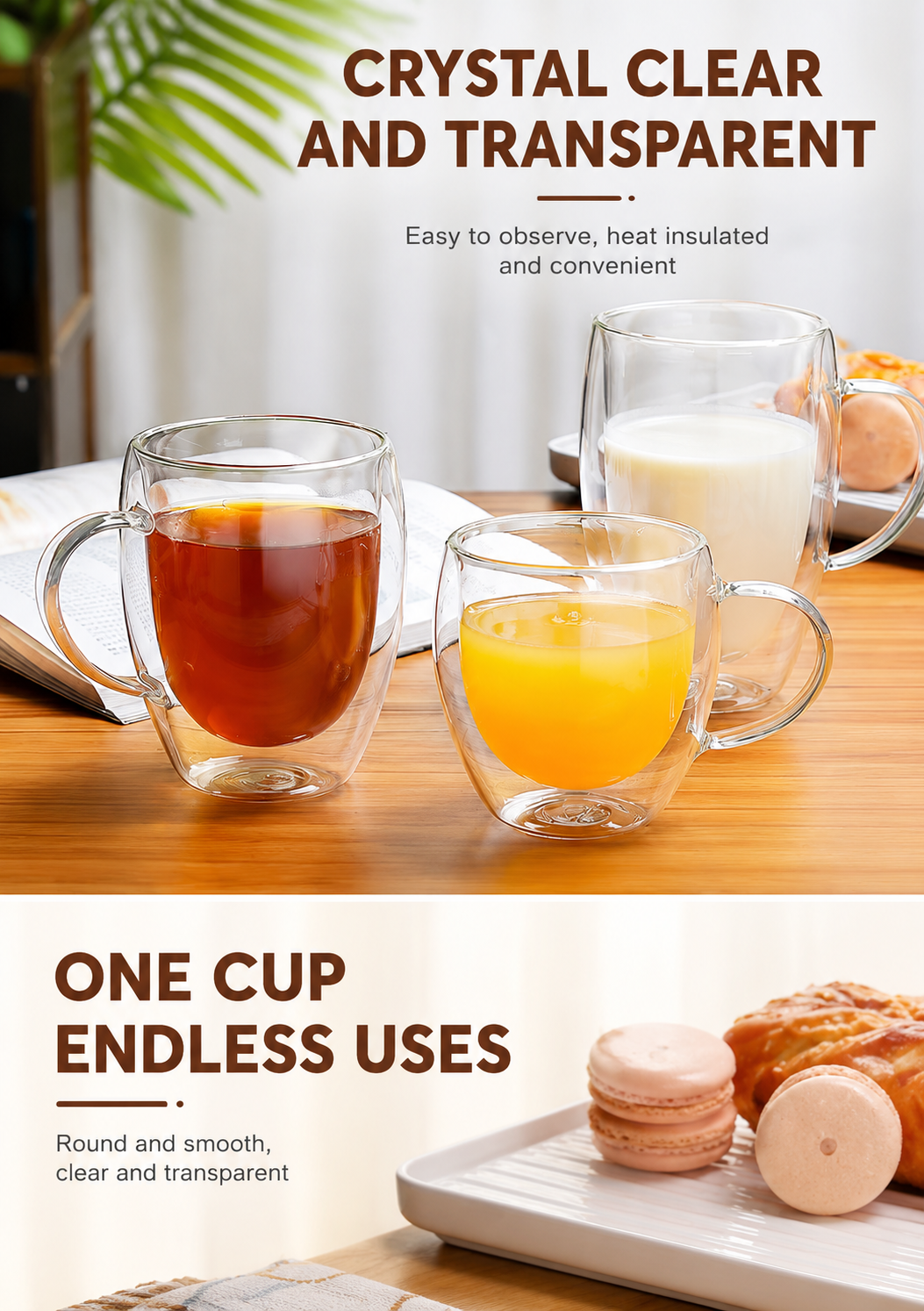 Egg shaped double-layer cup