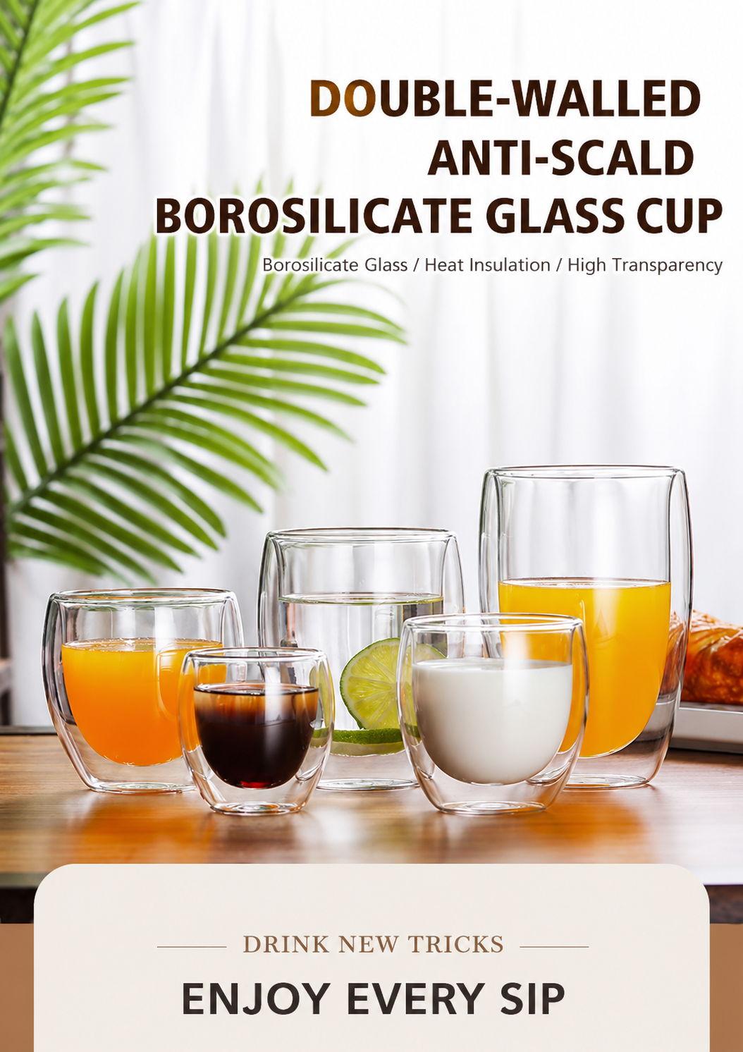 Egg shaped double-layer cup