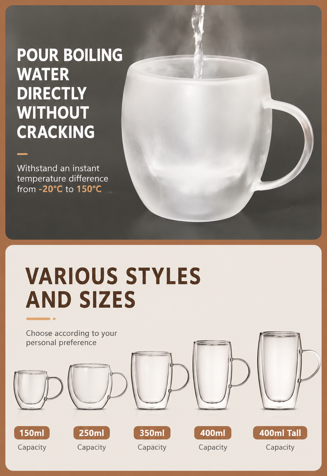 Egg shaped double-layer cup