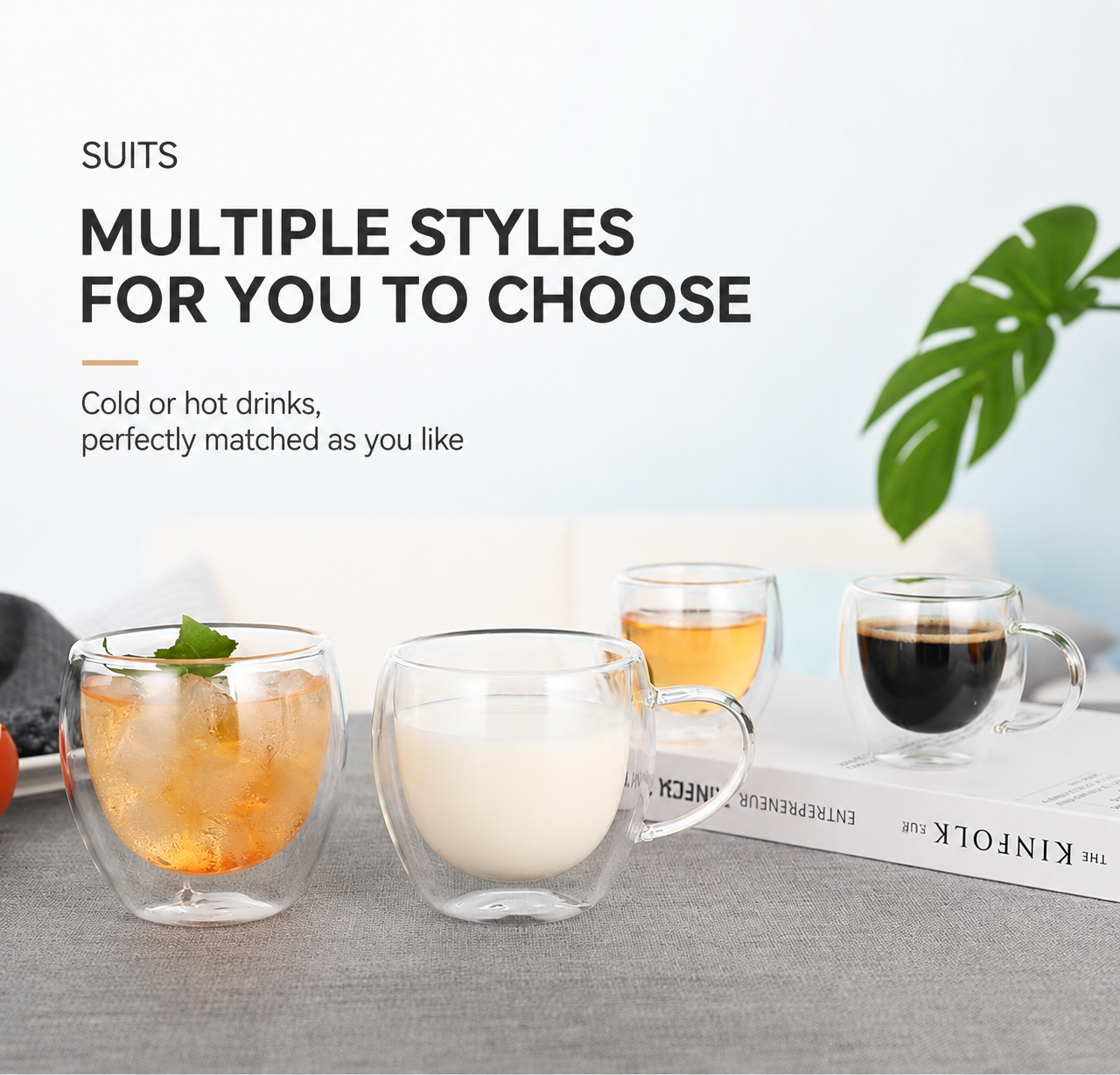 Egg shaped double-layer cup
