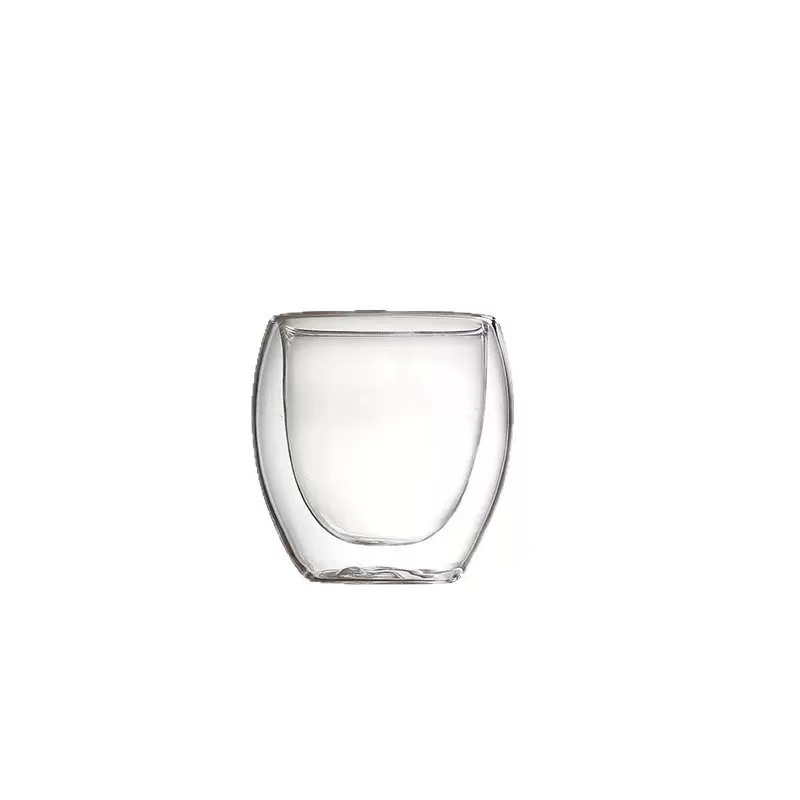 Egg shaped double-layer cup