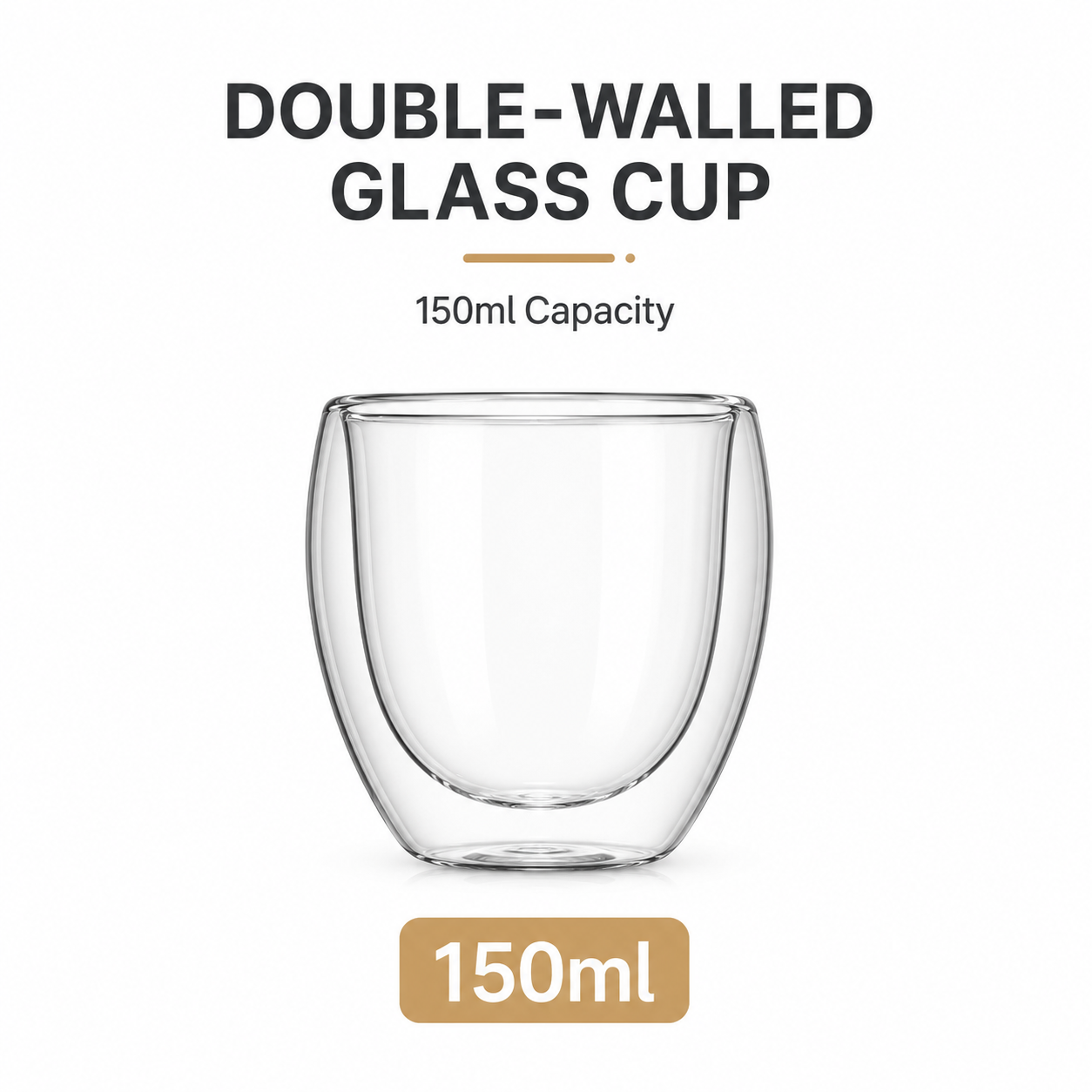 Egg shaped double-layer cup