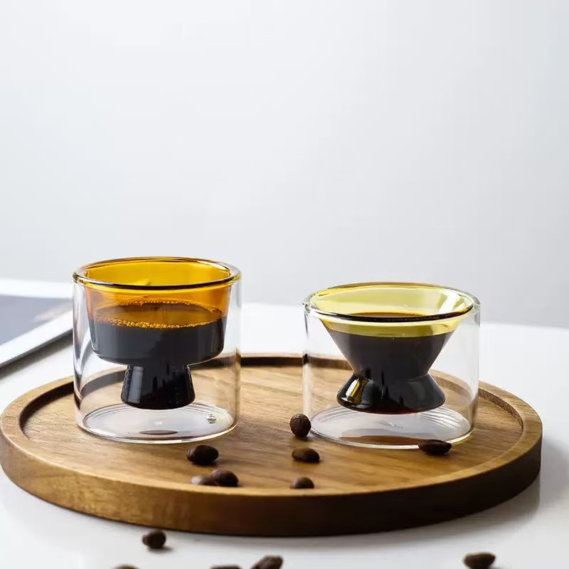 double-walled glass cup