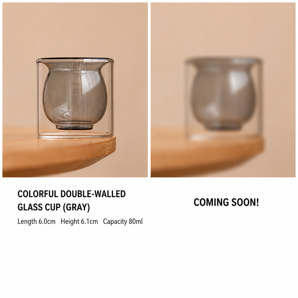 double-walled glass cup