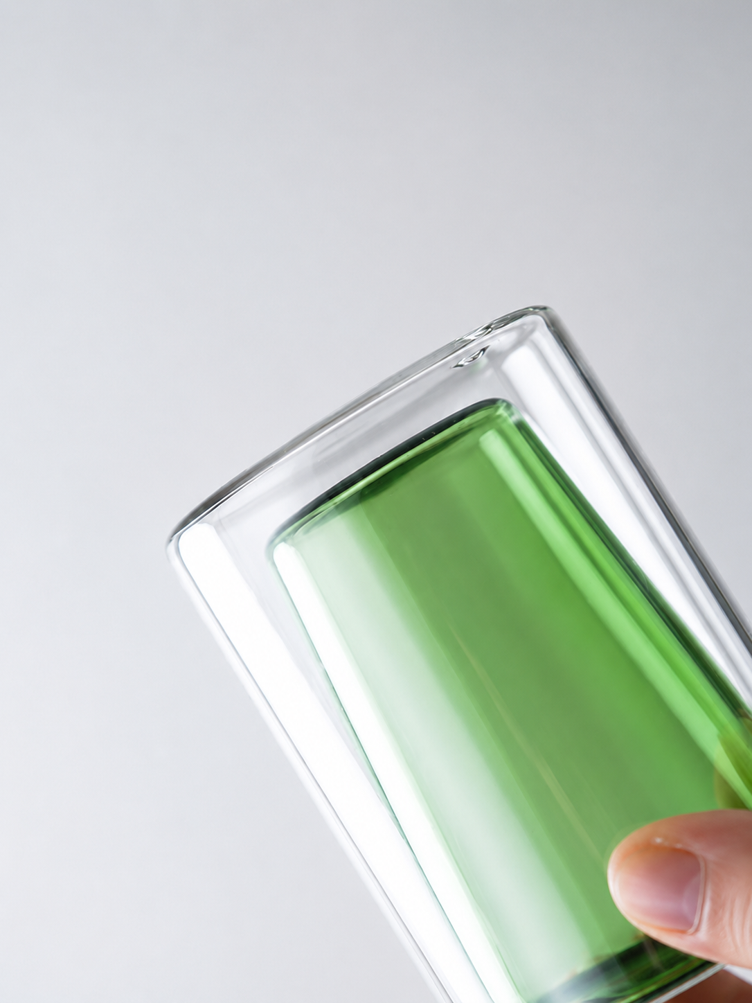 double-walled glass cup