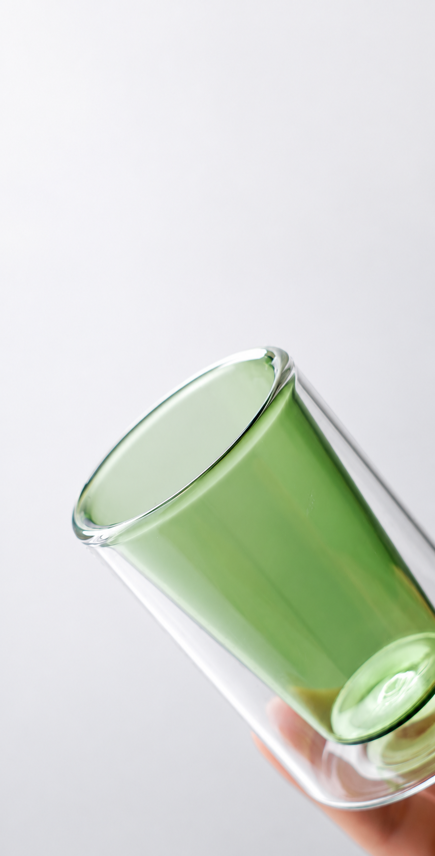 double-walled glass cup