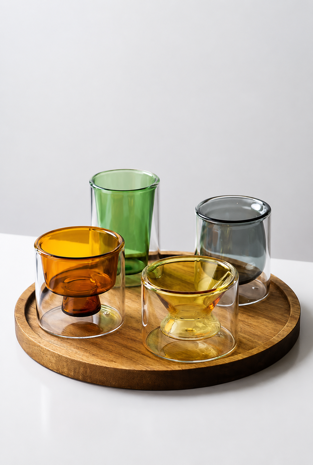 double-walled glass cup