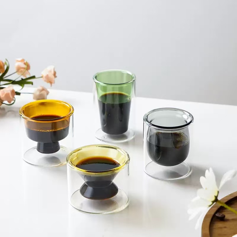 double-walled glass cup