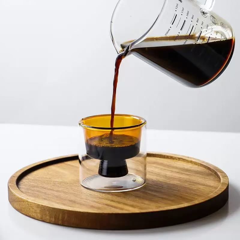 double-walled glass cup