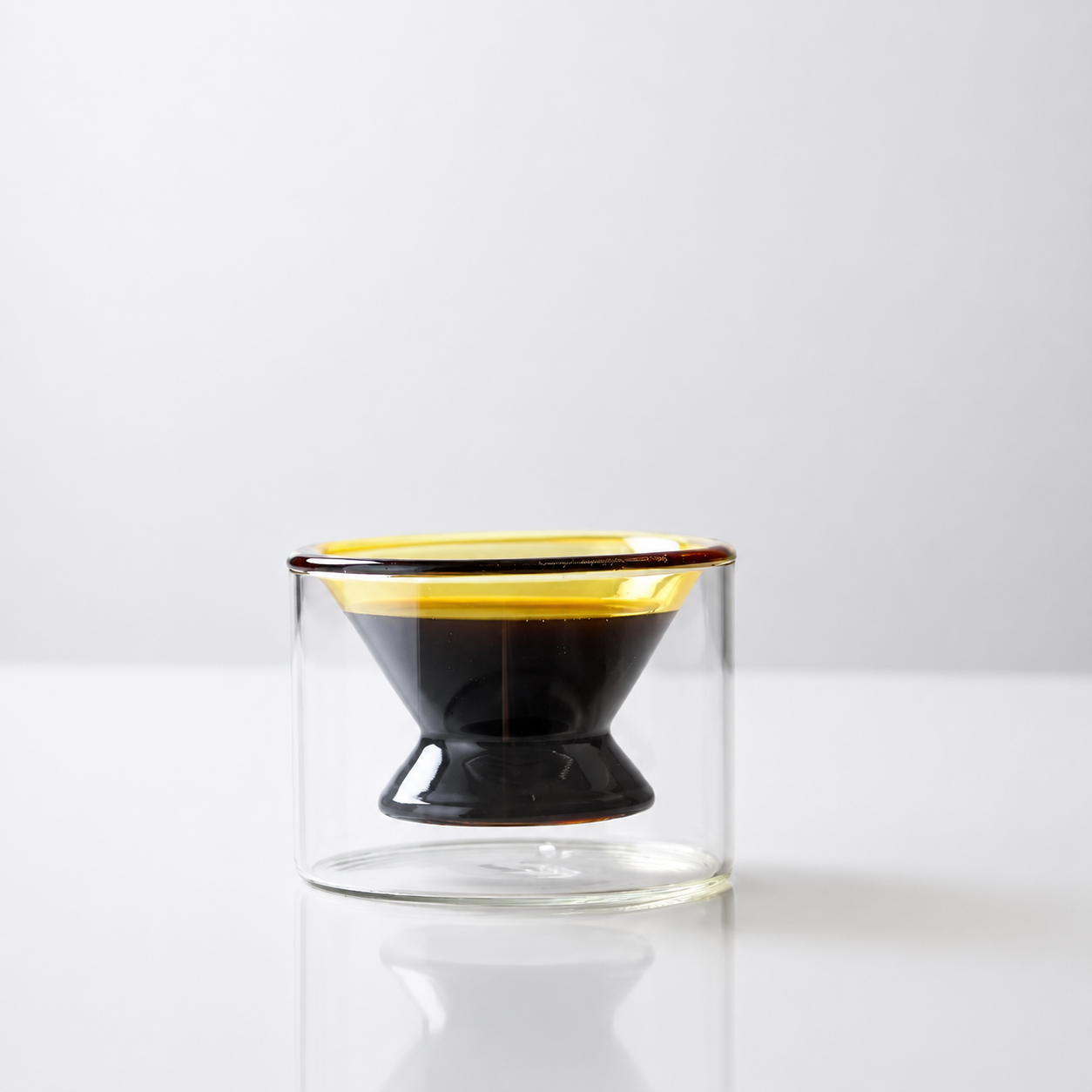 double-walled glass cup