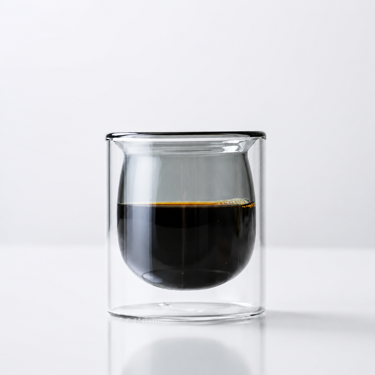 double-walled glass cup