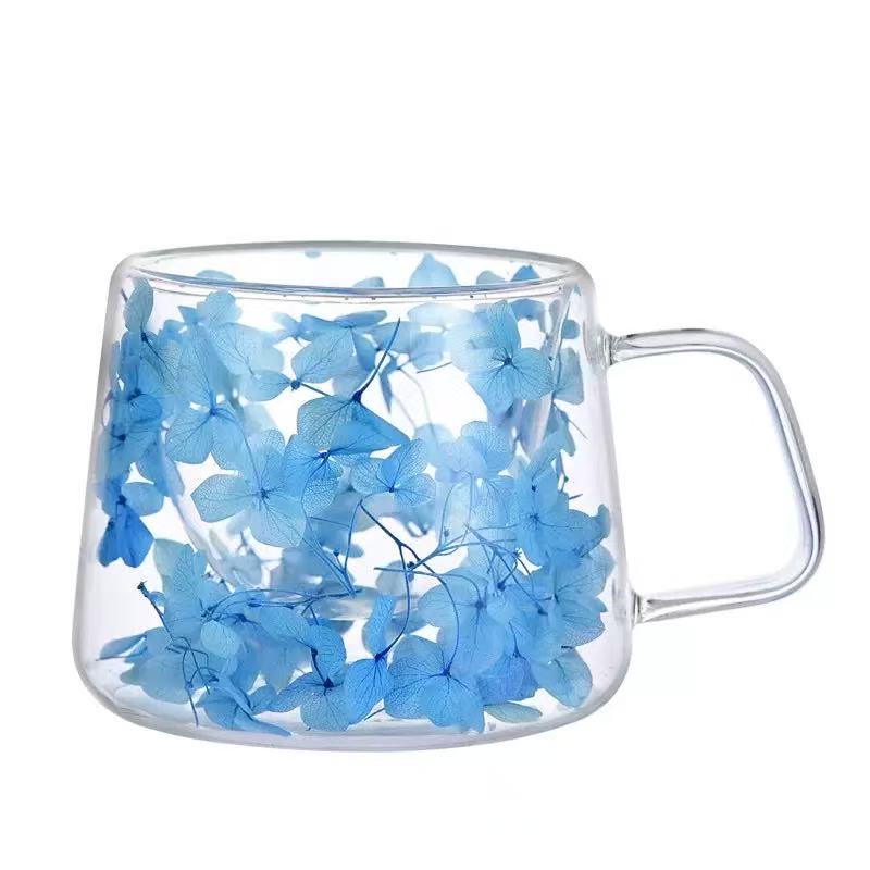 Double layered cup dried flowers