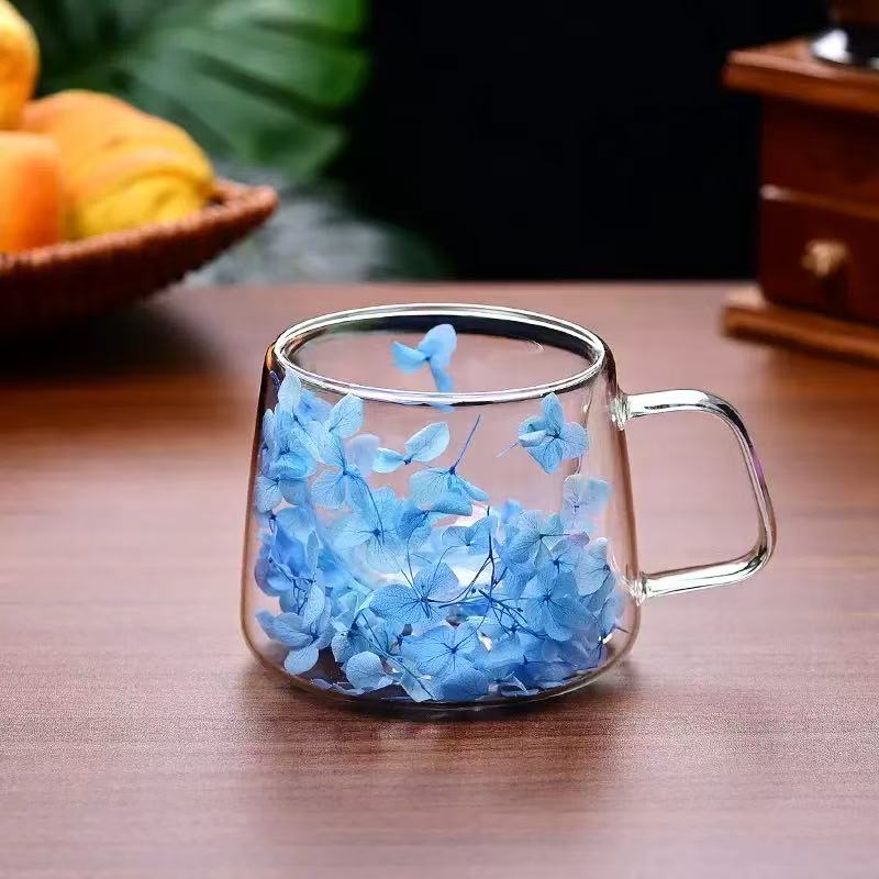 Double layered cup dried flowers