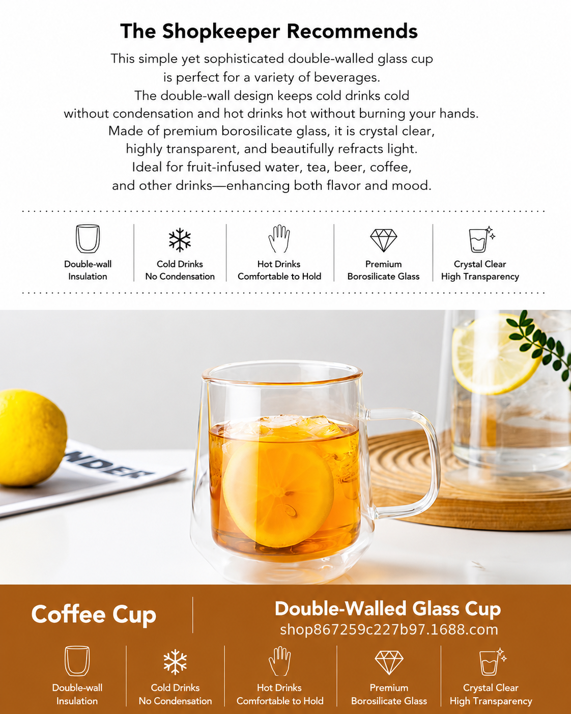 Elegant double layered cup