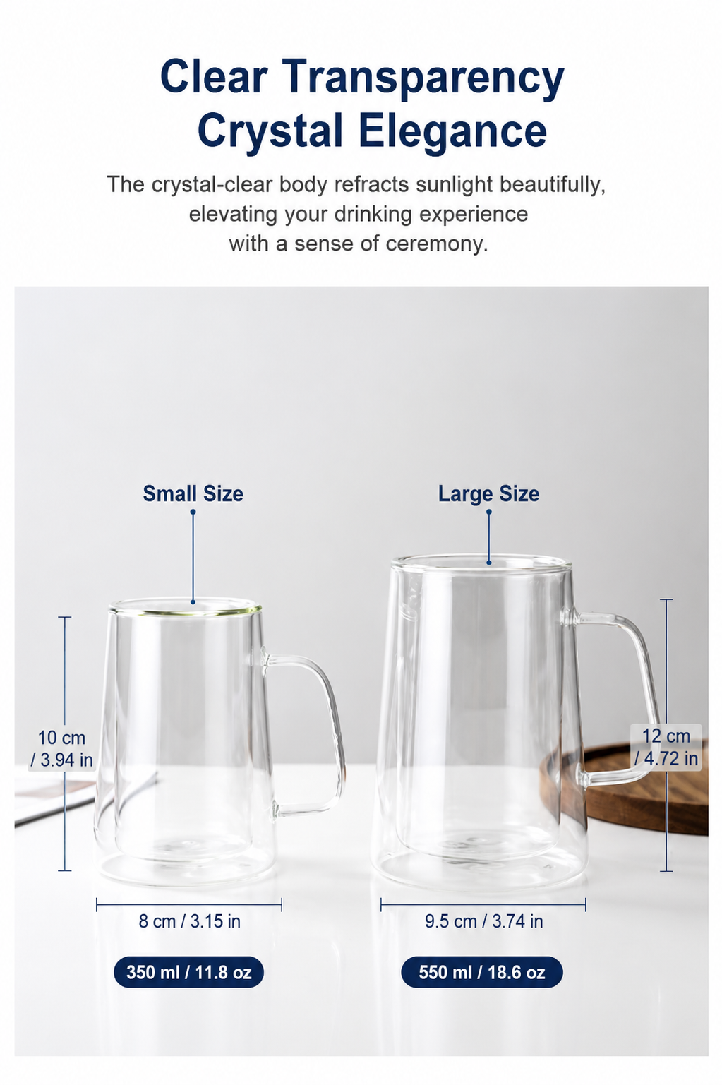 Elegant double layered cup